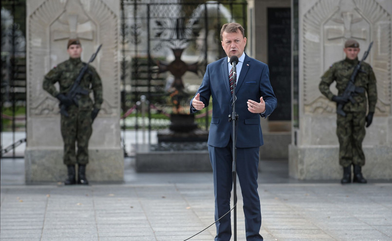 Minister Błaszczak poinformował, że przyjechał do Kalisza z posiedzenia komitetu wojskowego sojuszu północnoatlantyckiego.