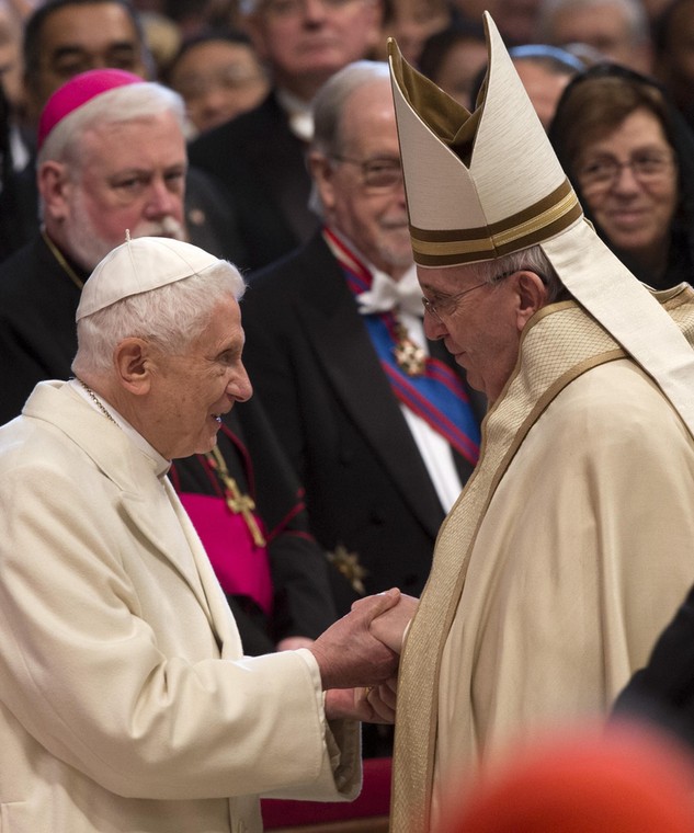 Papież Franciszek z Benedyktem XVI