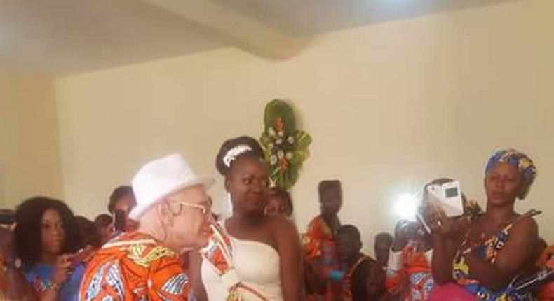 Photos of young black woman marrying old white man go viral