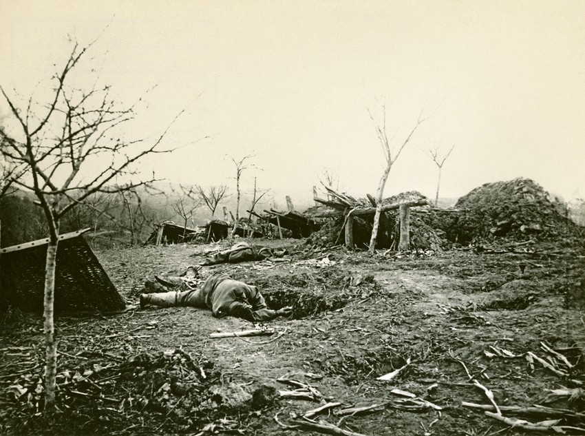 Bojište sa leševima posle borbe kod Ljiga, decembar 1914.