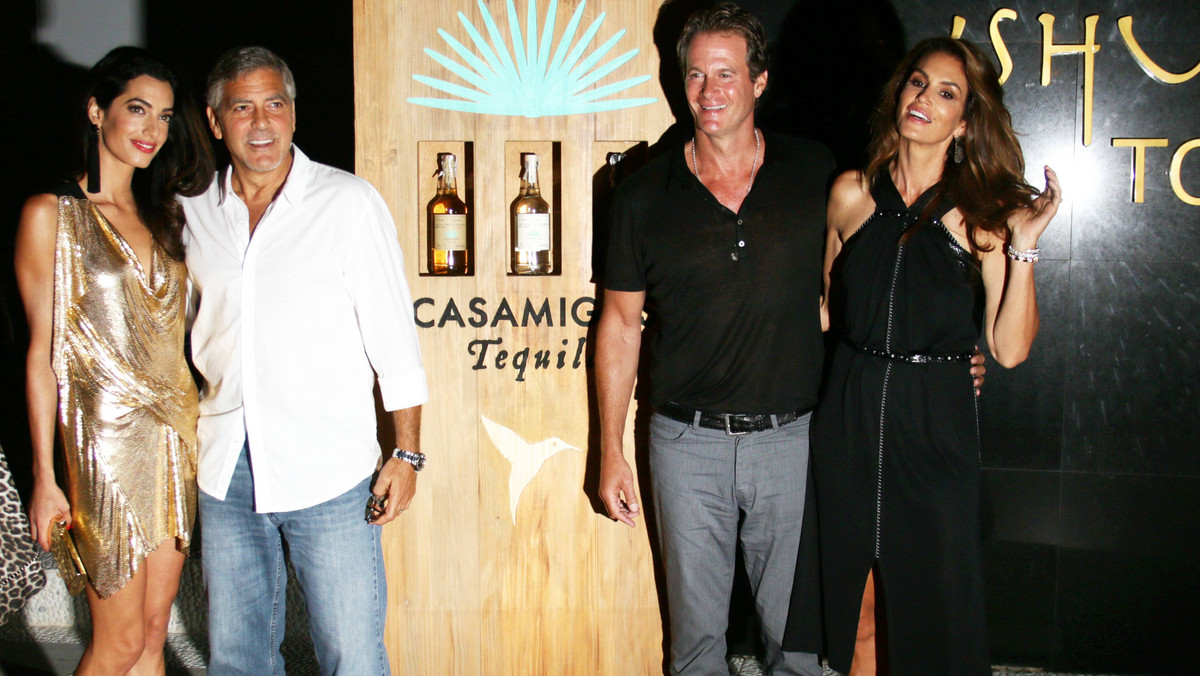 George Clooney, Amal Clooney, Cindy Crawford i Rande Gerber