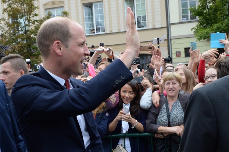 Książę William na Krakowskim Przedmieściu w Warszawie