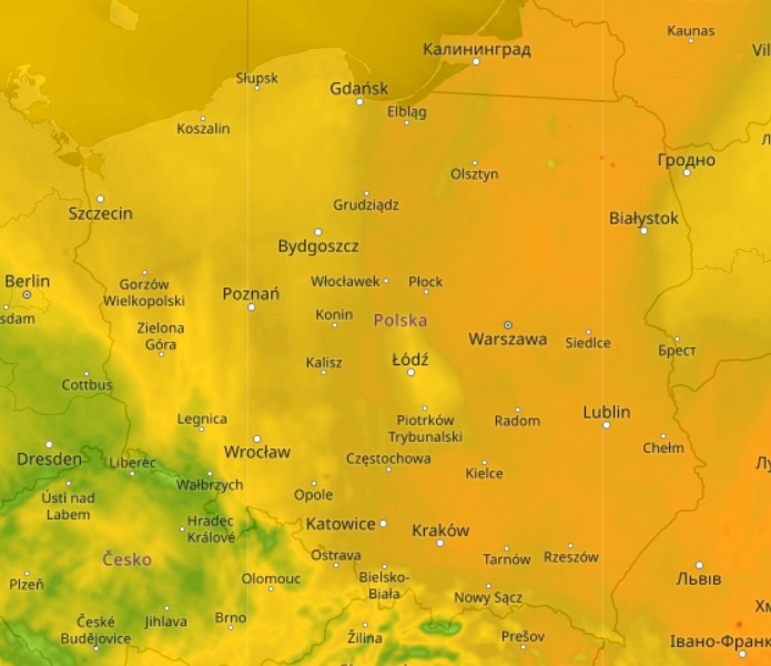 Pogoda IMGW, temperatura