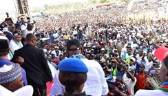 Tinubu/Shettima 2023: Mammoth crowd as Gov. Bello leads APC campaigns to country home