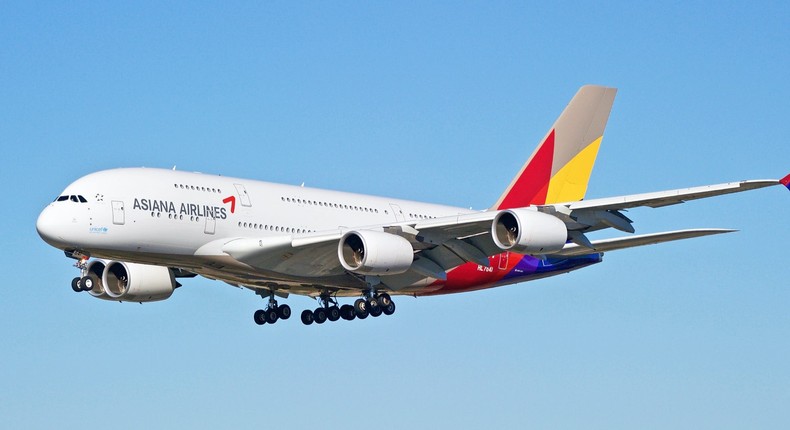 An Asiana Airlines Airbus A380.Philip Pilosian / Shutterstock.com