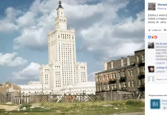 Niesamowite kolorowe zdjęcia Warszawy z lat 50. Zobacz, jak wyglądała powojenna stolica