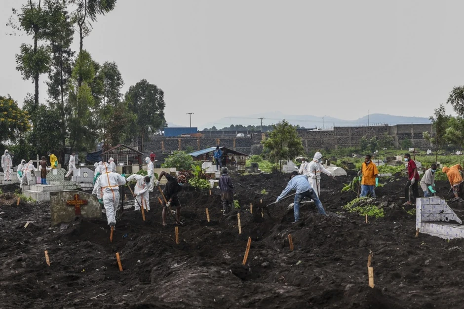 Sahrana žrtava sukoba između vladinih snaga i pobunjenika M23 u Gomi, Kongo, 4. februara