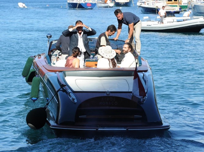 Monica Bellucci na planie filmu reklamowego Cisowianka Perlage fot. Jacopo Raule/Getty Images