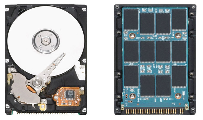 Od lewej: dysk twardy, nośnik SSD