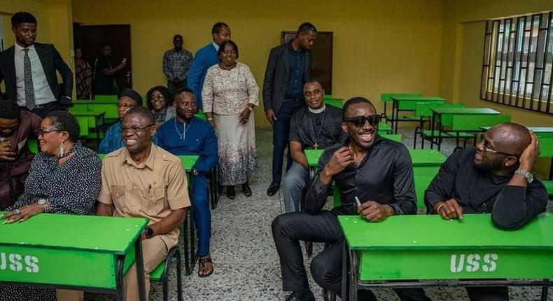 Edo State Deputy governor Philip Shaibu, Nigerian comedian Bovi Ugboma and colleague I Go Save [Instagram/HonPhilipShaibu]