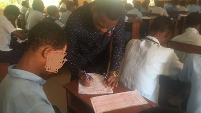 WAEC HNO in one of the Examination Centres.