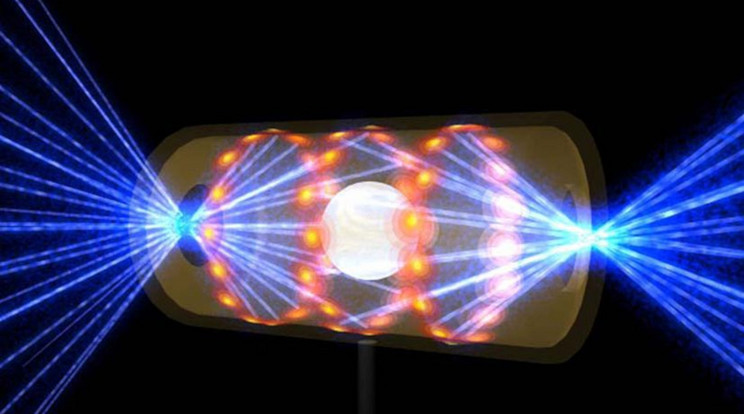 Amerikai kutatók mérföldkőhöz érkeztek azzal, hogy sikerült egy fúziós kísérletben több energiát termelniük, mint amennyit betápláltak. Egy lépéssel közelebb jutottunk a korlátlan tiszta energia eléréséhez. / Kép: Lawrence Livermore National Laboratory