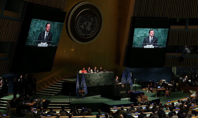 Leonardo DiCaprio przemawia w ONZ
