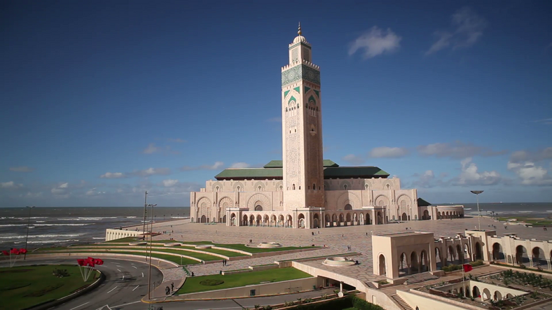 Africa's largest mosque, the Hussein II Mosque 