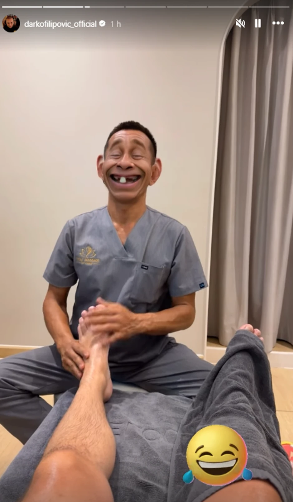 Darko nije krio koliko mu masaža prija