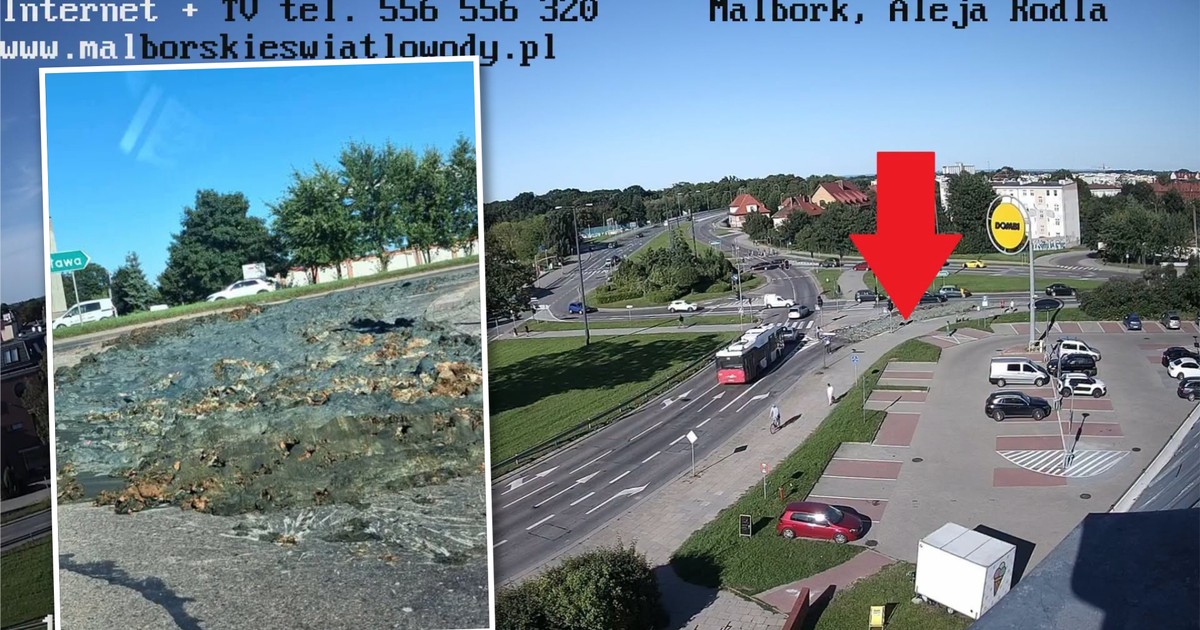 Tajemniczy szlam z ciężarówki zablokował Malbork – co kryje się pod błotnistą masą?