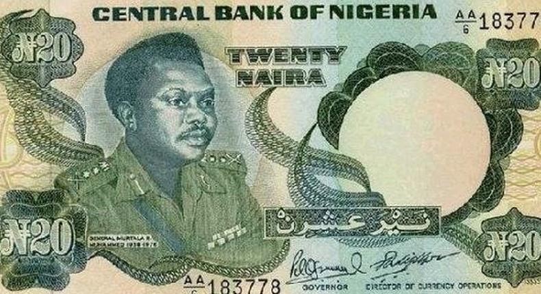 Murtala Muhammed on the 20 Naira note