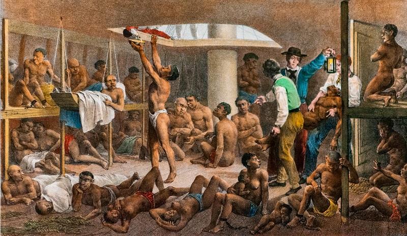 W piwnicy łodzi niewolników, ok 1830 r.