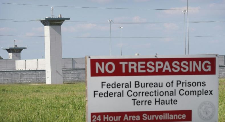 The US federal prison in Terre Haute, Indiana