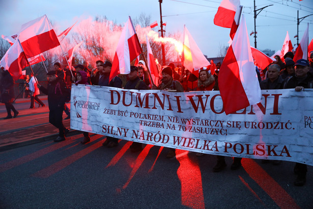 Uczestnicy Marszu Niepodległości w Warszawie