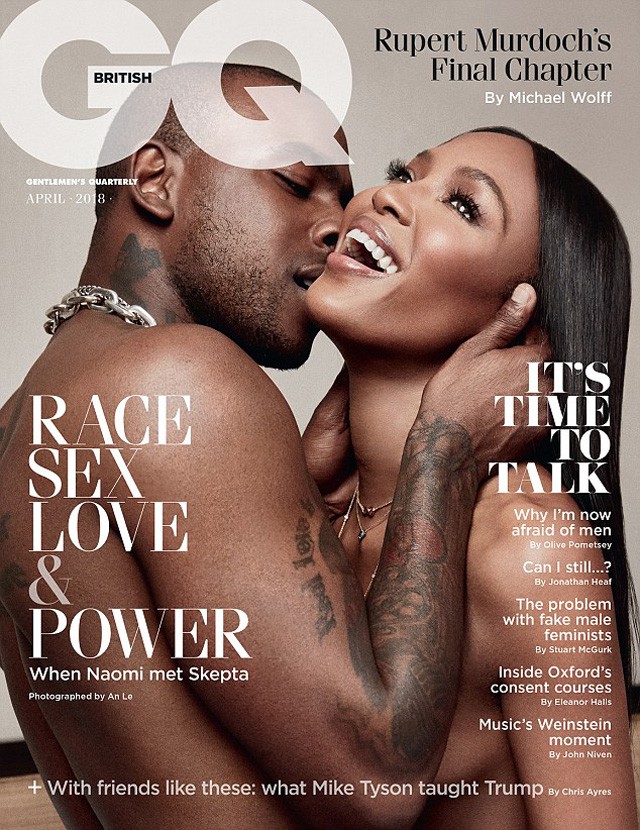 Naomi Campbell és Skepta a brit GQ 2018-as áprilisi számában