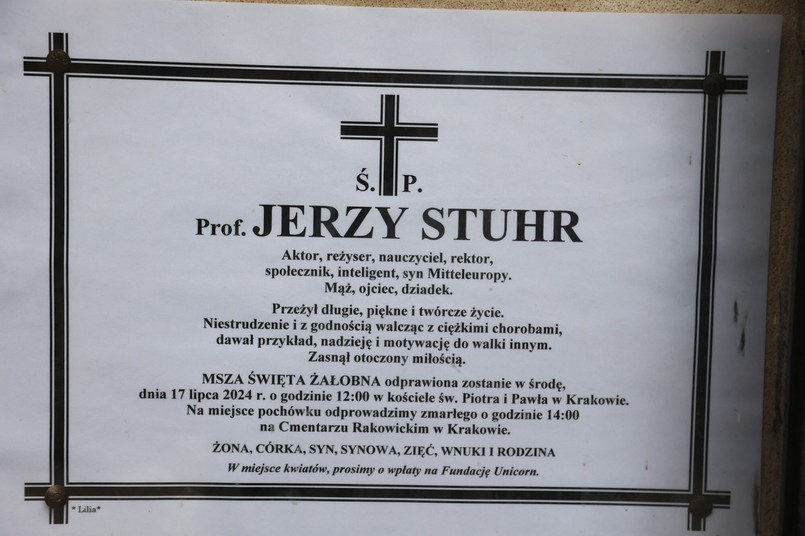 Pogrzeb Jerzego Stuhra