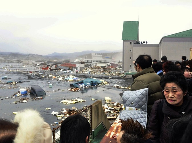 Zniszczenia w mieście Kesennuma w prefekturze Miyagi w północnej Japonii