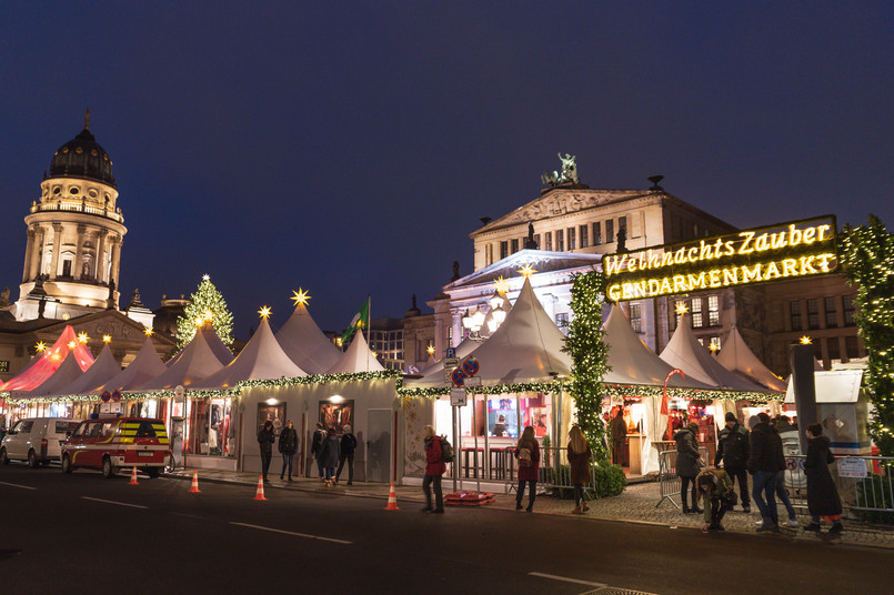 Berlin,,Germany,-,December,31,,2018:,Christmas,Fair,Gendarmenmarkt,At