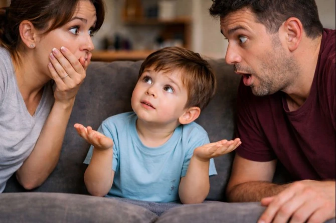 Šokirani roditelji i zbunjeno dete