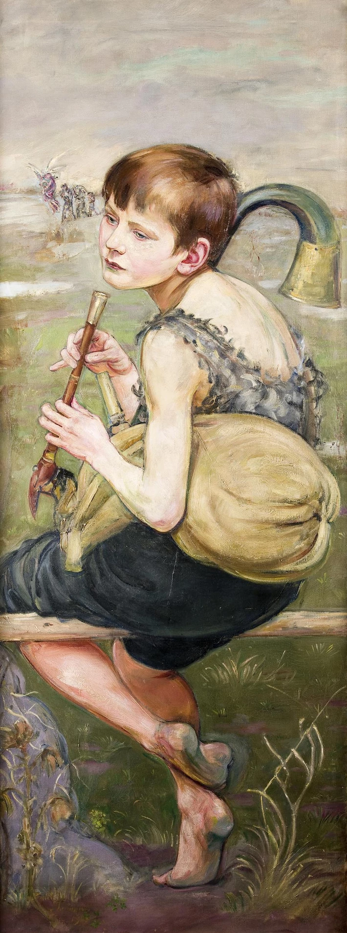 Muzykant, olej/płótno, 165 x 46 cm, fot. Marcin Koniak/DESA Unicum 