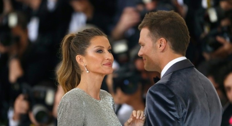 Gisele Bundchen and Tom Brady attend Rei Kawakubo/Comme des Garcons: Art Of The In-Between Costume Institute Gala at Metropolitan Museum of Art on May 1, 2017