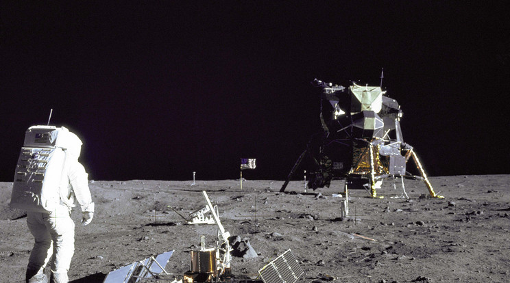 Buzz Aldrin és társai 1969-ben landoltak a Holdon, sétájukról fotók maradtak meg, most a film is előkerült / Fotó: Northfoto
