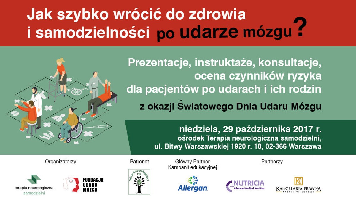 Jedna czwarta chorych po udarze mózgu to osoby poniżej 40 roku życia, aż 70 proc. pacjentów przynajmniej częściowo straciło sprawność fizyczną, a prawie połowa źle ocenia dostęp do rehabilitacji – możemy przeczytać w najnowszym raporcie Fundacji Udaru Mózgu, publikowanym z okazji Światowego Dnia Udaru Mózgu.