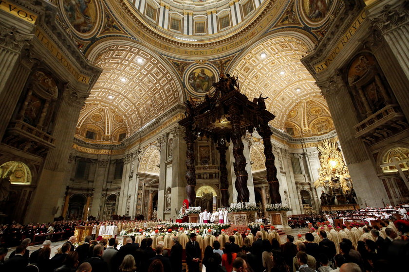 Easter vigil Mass in Saint Peter's Basilica at the Vatican