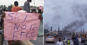 Osogbo youths protest arrest of suspected 'Yahoo Boys' by EFCC. [mojidelano]
