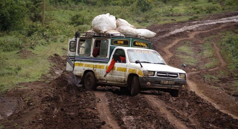 A murram road in Kenya.