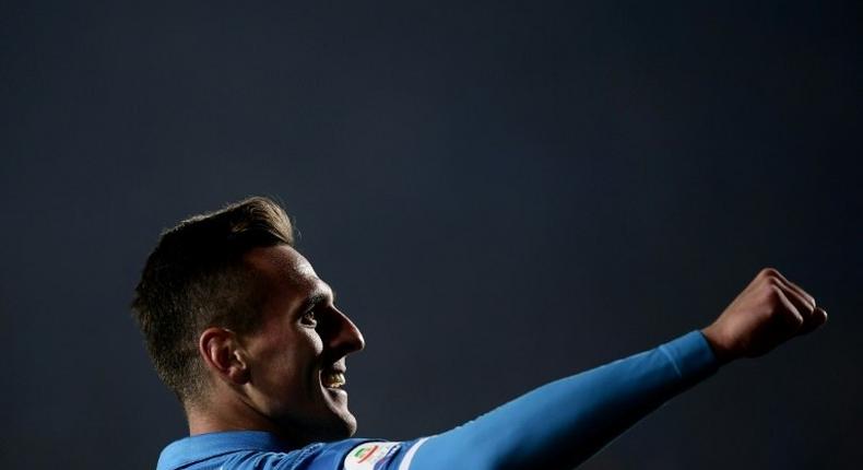 Arkadiusz Milik scored his fifth goal this season for Napoli.