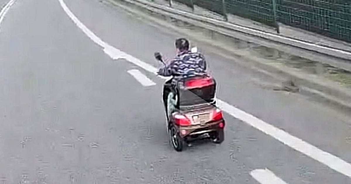 Elektryczny wózek na obwodnicy: Policja w akcji!