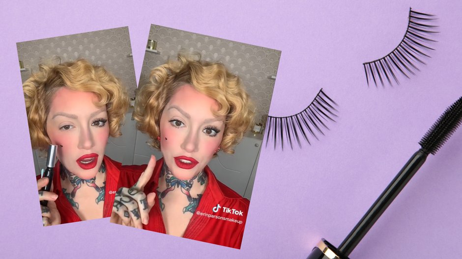 Sposób na uzyskanie "efektu sztucznych rzęs" (screenshot/TikTok/@erinparsonsmakeup)