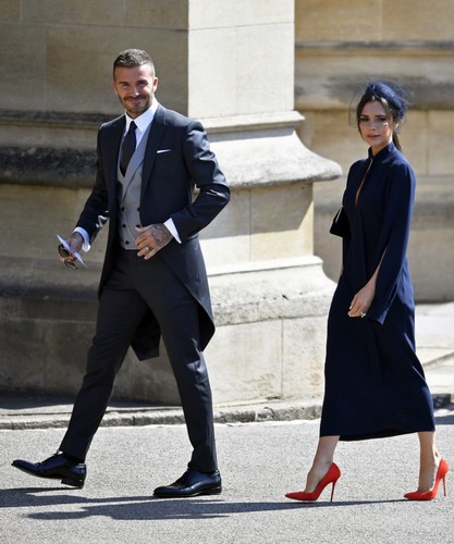 David Beckham i Victoria Beckham zadali szyku na ślubie księcia Harry'ego i Meghan Markle