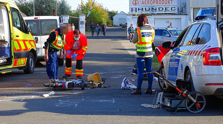 Elgázoltak egy elektromos kerékpárost, mentőhelikoptert kellett riasztani  /Fotó: MTI/Donka Ferenc