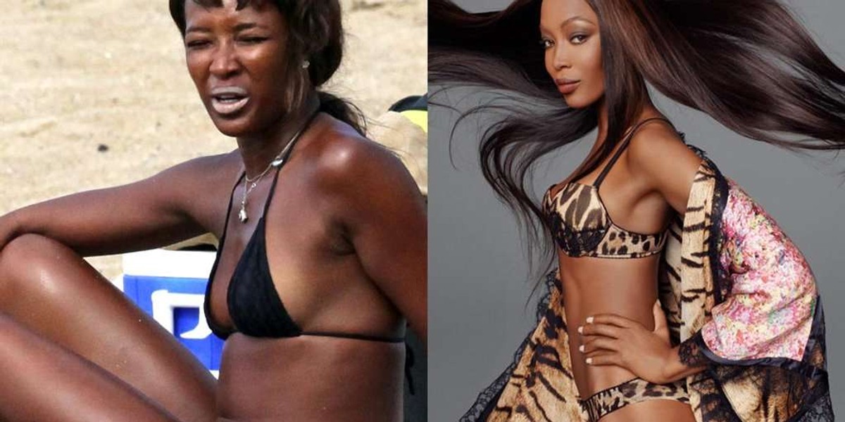 Wielki szwindel! Tak upiększają Naomi Campbell! FOTO