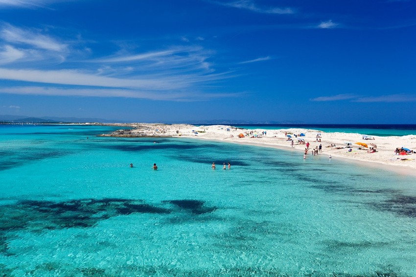 Plaja de ses iljetes, Formentera, Španija