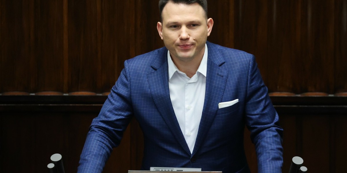 Na zdjęciu Sławomir Mentzen — Konfederacja