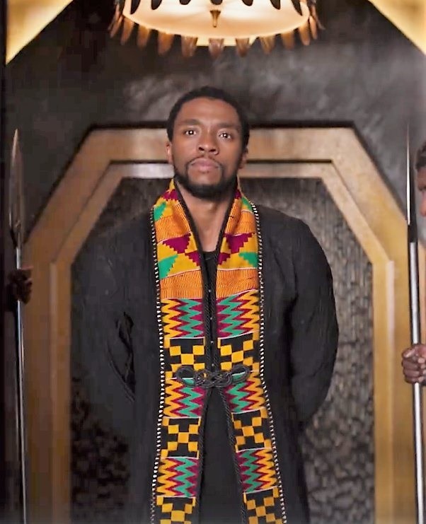 black panter using kente 