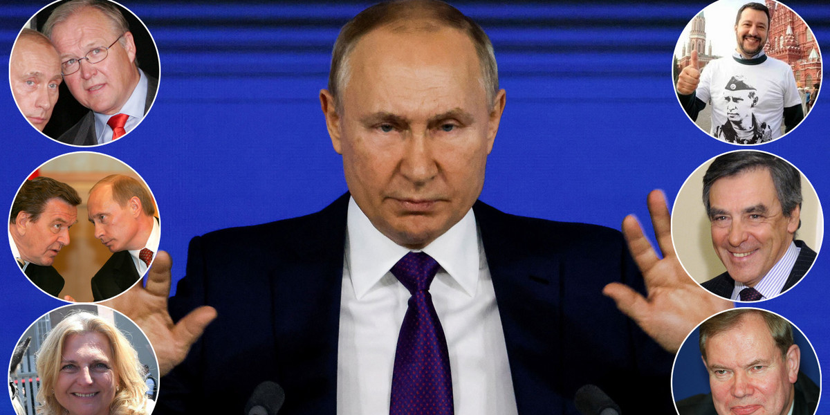 Putin kupuje sobie przychylność wielu znanych europejskich polityków