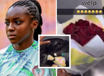 ‘What a disgusting behaviour’ —Nigerians drag Michelle Alozie after TRASHING bouquet of flowers gifted by mystery man