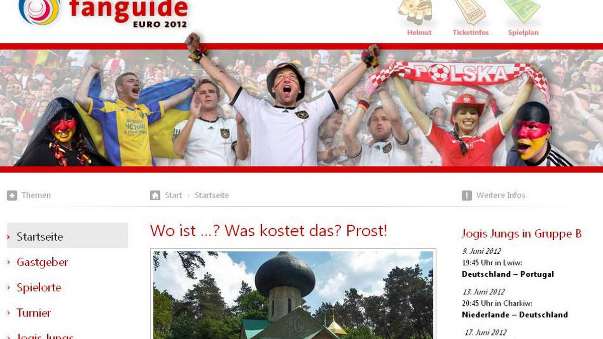 Niemiecki Związek Piłki Nożnej (Deutscher Fussball - Bund) otworzył stronę internetową dla fanów futbolu, który poświęcony jest nadchodzącemu Euro 2012.