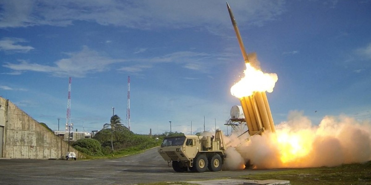 A Terminal High Altitude Area Defense (THAAD) interceptor is launched during a successful intercept test.