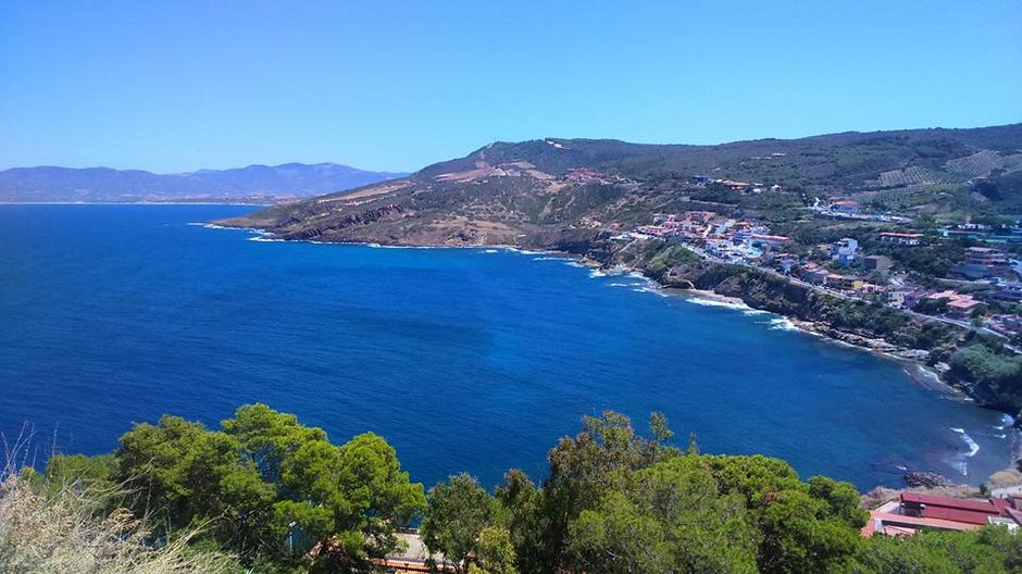 Panorama Castelsardo z tarasu zamkowego